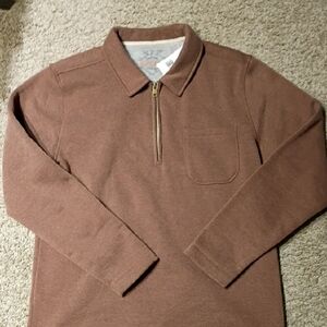Men's Brown Zip-Up Sweater
